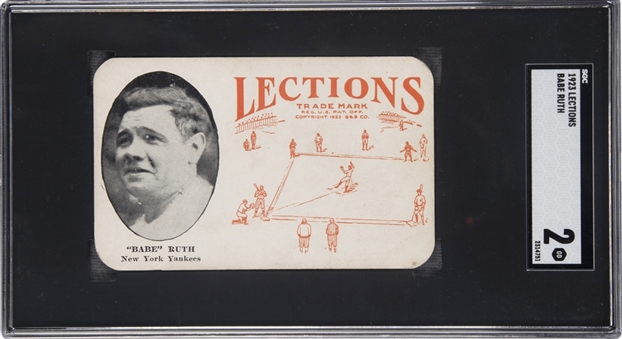 1923 Lections Babe Ruth – SGC GD 2 – An Incredibly Rare Ruth Example!